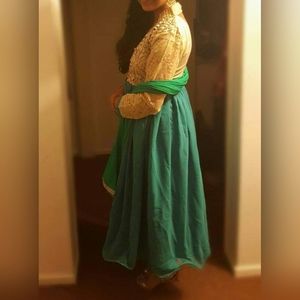 Green & Gold Salwar Kameez